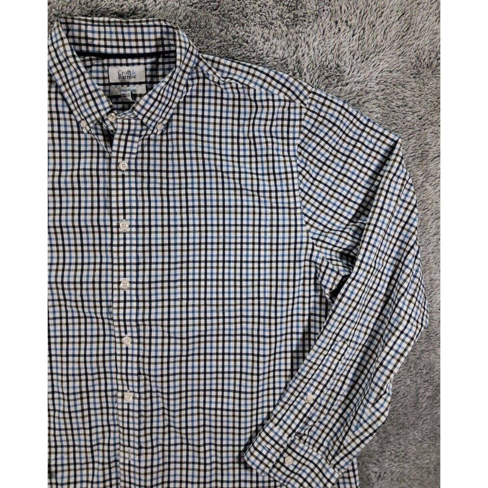 Croft & Barrow Shirt Mens Sz XL Dress Button Up Down Long Sleeve Easy Care - Picture 5 of 10